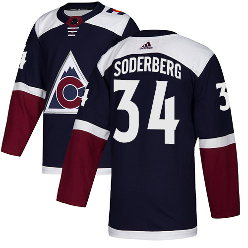 Adidas Avalanche #34 Carl Soderberg Navy Alternate Authentic Stitched NHL Jersey Adidas Avalanche #34 Carl Soderberg Navy Alternate Authentic Stitched NHL Jersey