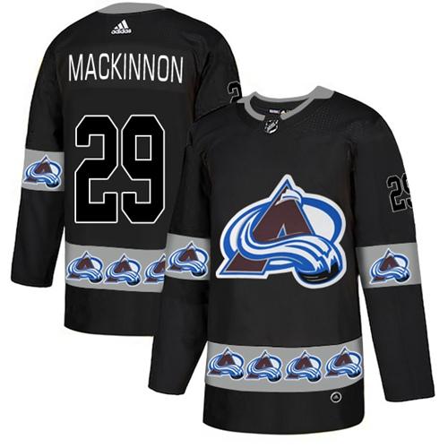 Adidas Avalanche #29 Nathan MacKinnon Black Authentic Team Logo Fashion Stitched NHL Jersey Adidas Avalanche #29 Nathan MacKinnon Black Authentic Team Logo Fashion Stitched NHL Jersey
