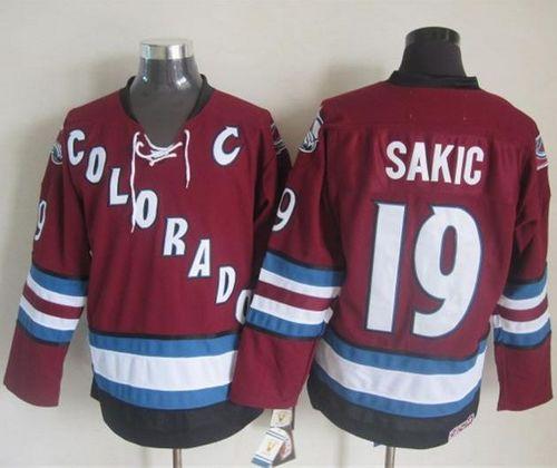 Avalanche #19 Joe Sakic Red CCM Throwback Stitched NHL Jersey Avalanche #19 Joe Sakic Red CCM Throwback Stitched NHL Jersey