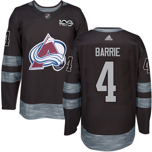Adidas Avalanche #4 Tyson Barrie Black 1917-2017 100th Anniversary Stitched NHL Jersey Adidas Avalanche #4 Tyson Barrie Black 1917-2017 100th Anniversary Stitched NHL Jersey
