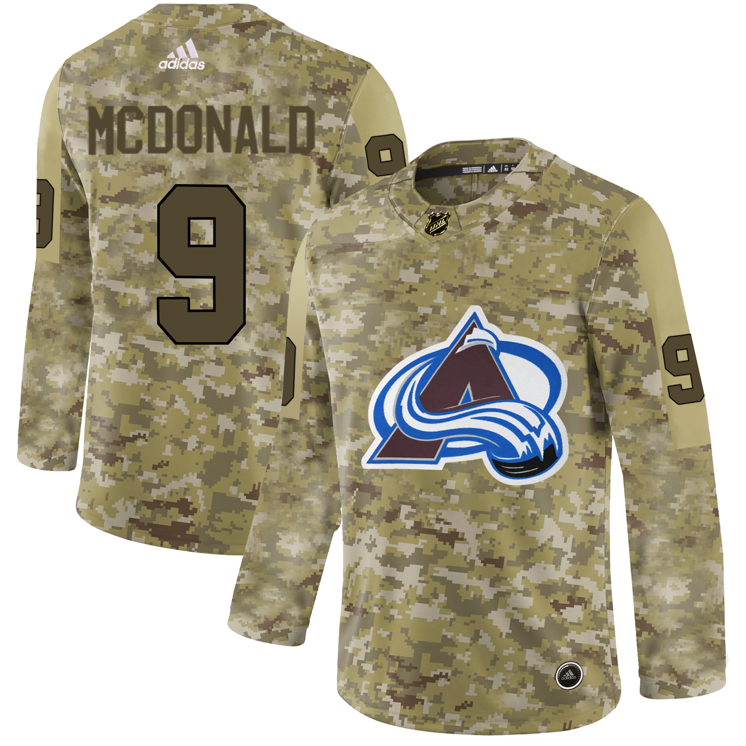 Adidas Avalanche #9 Lanny McDonald Camo Authentic Stitched NHL Jersey Adidas Avalanche #9 Lanny McDonald Camo Authentic Stitched NHL Jersey