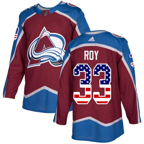 Adidas Avalanche #33 Patrick Roy Burgundy Home Authentic USA Flag Stitched NHL Jersey Adidas Avalanche #33 Patrick Roy Burgundy Home Authentic USA Flag Stitched NHL Jersey