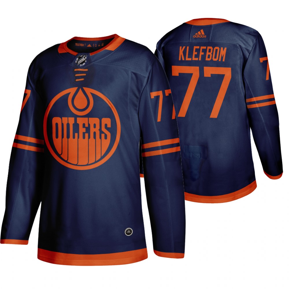 Edmonton Oilers #77 Oscar Klefbom Blue 2019-20 Third Alternate Jersey Edmonton Oilers #77 Oscar Klefbom Blue 2019-20 Third Alternate Jersey