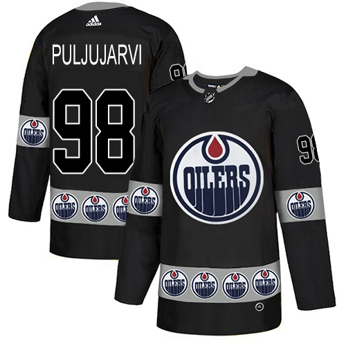 Adidas Oilers #98 Jesse Puljujarvi Black Authentic Team Logo Fashion Stitched NHL Jersey Adidas Oilers #98 Jesse Puljujarvi Black Authentic Team Logo Fashion Stitched NHL Jersey