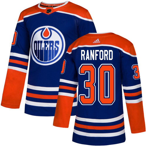 Adidas Oilers #30 Bill Ranford Royal Blue Alternate Authentic Stitched NHL Jersey Adidas Oilers #30 Bill Ranford Royal Blue Alternate Authentic Stitched NHL Jersey