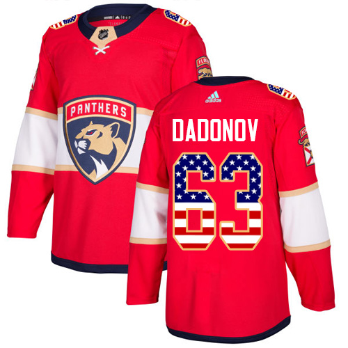 Adidas Panthers #63 Evgenii Dadonov Red Home Authentic USA Flag Stitched NHL Jersey Adidas Panthers #63 Evgenii Dadonov Red Home Authentic USA Flag Stitched NHL Jersey
