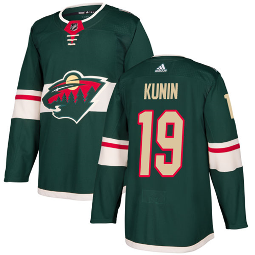 Adidas Wild #19 Luke Kunin Green Home Authentic Stitched NHL Jersey Adidas Wild #19 Luke Kunin Green Home Authentic Stitched NHL Jersey