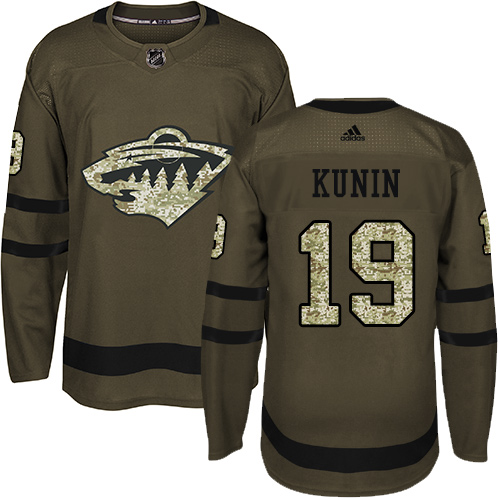 Adidas Wild #19 Luke Kunin Green Salute to Service Stitched NHL Jersey Adidas Wild #19 Luke Kunin Green Salute to Service Stitched NHL Jersey