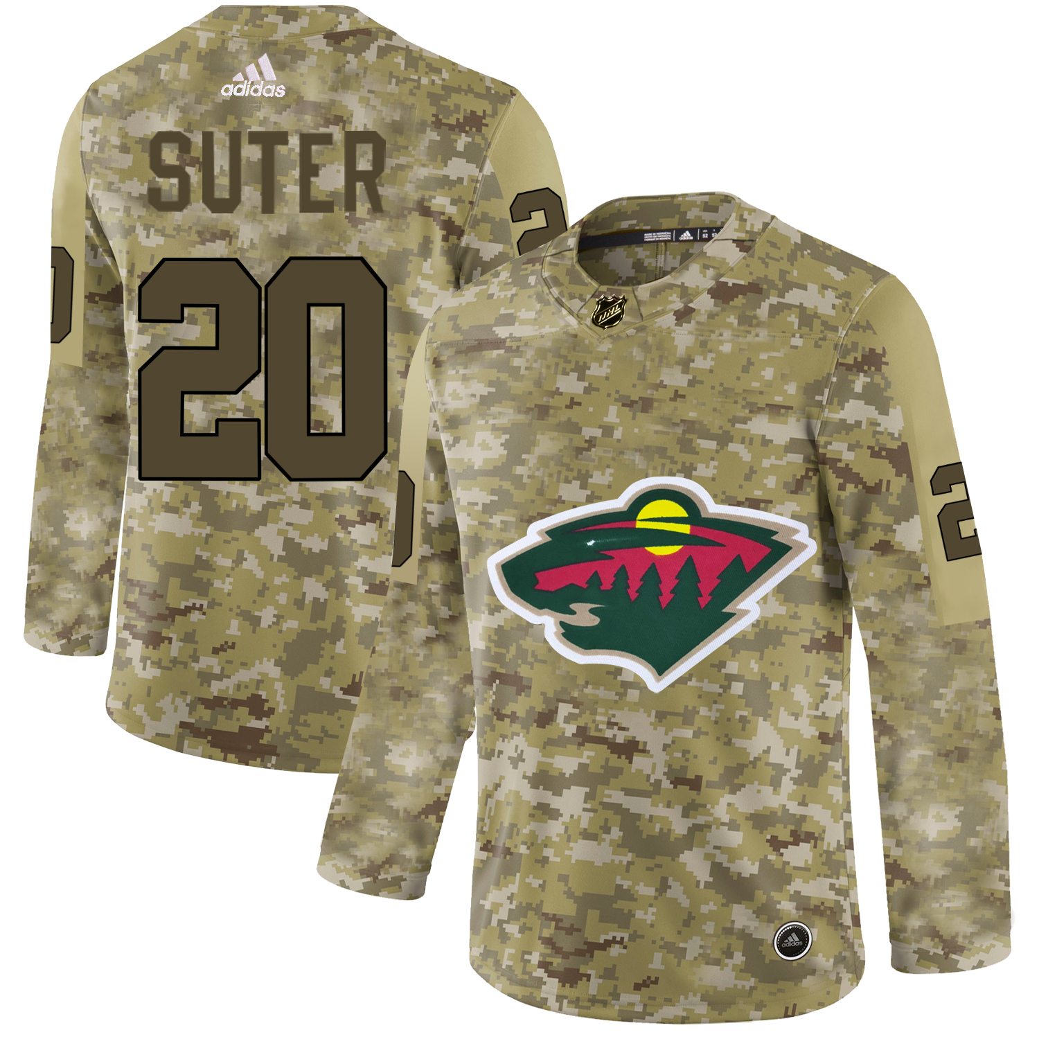 Adidas Wild #20 Ryan Suter Camo Authentic Stitched NHL Jersey Adidas Wild #20 Ryan Suter Camo Authentic Stitched NHL Jersey