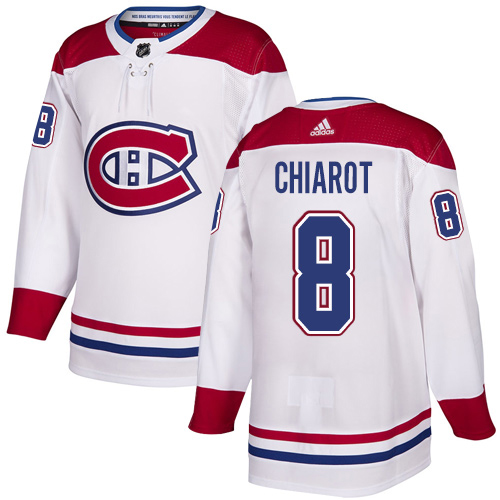 Adidas Canadiens #8 Ben Chiarot White Road Authentic Stitched NHL Jersey Adidas Canadiens #8 Ben Chiarot White Road Authentic Stitched NHL Jersey