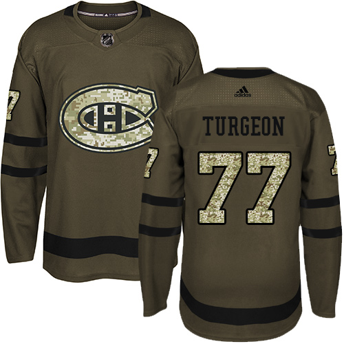 Adidas Canadiens #77 Pierre Turgeon Green Salute to Service Stitched NHL Jersey Adidas Canadiens #77 Pierre Turgeon Green Salute to Service Stitched NHL Jersey