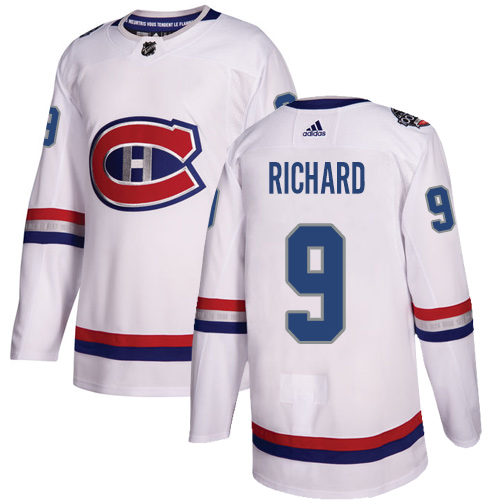 Adidas Canadiens #9 Maurice Richard White Authentic 2017 100 Classic Stitched NHL Jersey Adidas Canadiens #9 Maurice Richard White Authentic 2017 100 Classic Stitched NHL Jersey
