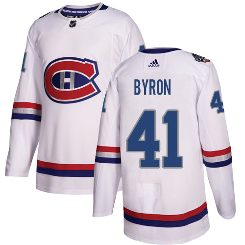 Adidas Canadiens #41 Paul Byron White Authentic 2017 100 Classic Stitched NHL Jersey Adidas Canadiens #41 Paul Byron White Authentic 2017 100 Classic Stitched NHL Jersey