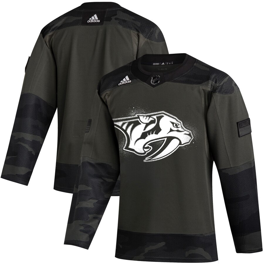 Nashville Predators Adidas 2019 Veterans Day Authentic Practice NHL Jersey Camo Nashville Predators Adidas 2019 Veterans Day Authentic Practice NHL Jersey Camo