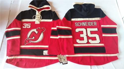 Devils #35 Cory Schneider Red Sawyer Hooded Sweatshirt Stitched NHL Jersey Devils #35 Cory Schneider Red Sawyer Hooded Sweatshirt Stitched NHL Jersey