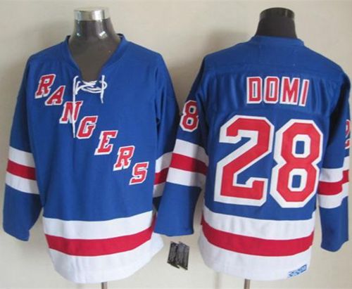 Rangers #28 Tie Domi Light Blue CCM Throwback Stitched NHL Jersey Rangers #28 Tie Domi Light Blue CCM Throwback Stitched NHL Jersey