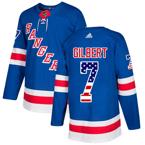 Adidas Rangers #7 Rod Gilbert Royal Blue Home Authentic USA Flag Stitched NHL Jersey Adidas Rangers #7 Rod Gilbert Royal Blue Home Authentic USA Flag Stitched NHL Jersey