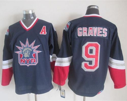 Rangers #9 Adam Graves Navy Blue CCM Statue Of Liberty Stitched NHL Jersey Rangers #9 Adam Graves Navy Blue CCM Statue Of Liberty Stitched NHL Jersey