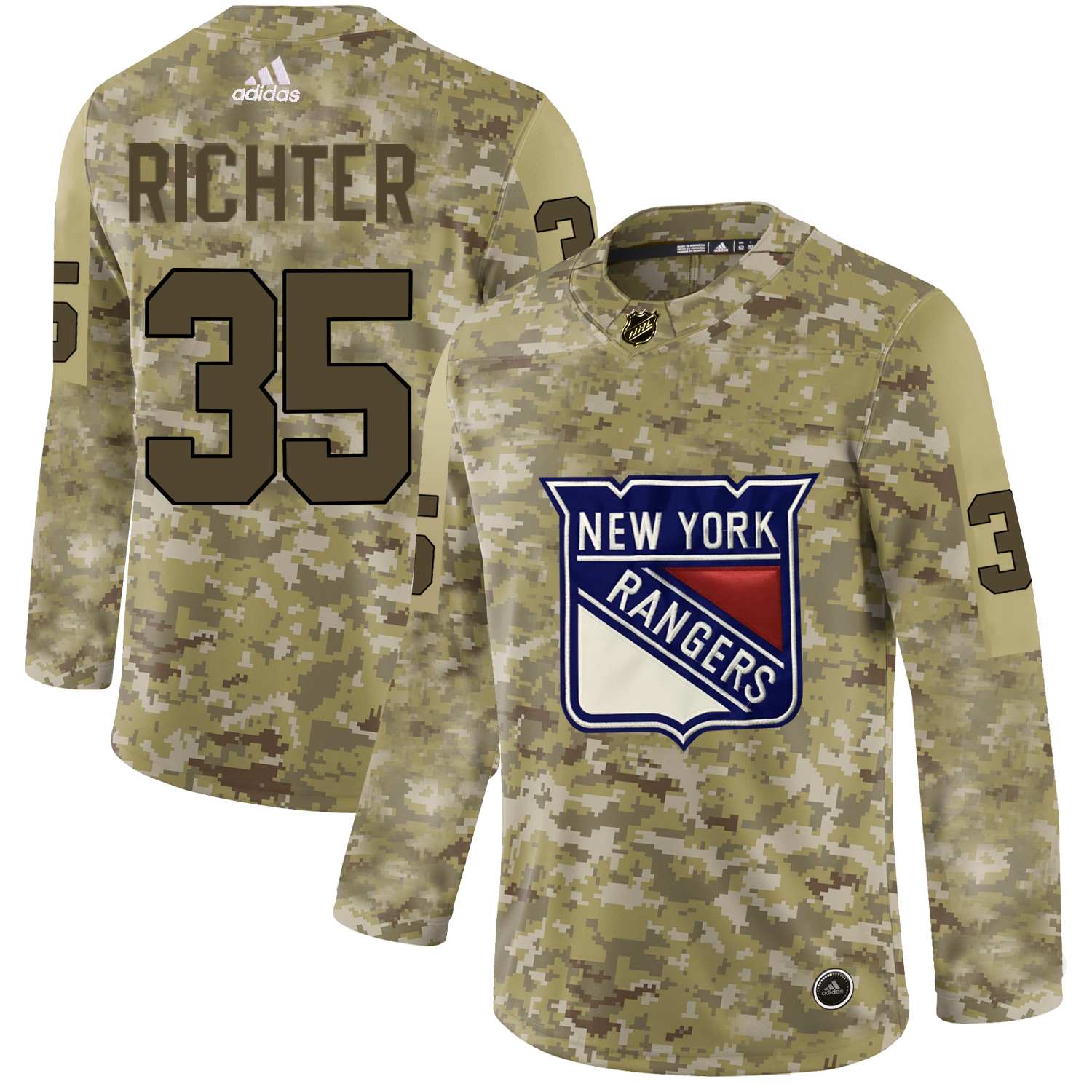 Adidas Rangers #35 Mike Richter Camo Authentic Stitched NHL Jersey Adidas Rangers #35 Mike Richter Camo Authentic Stitched NHL Jersey