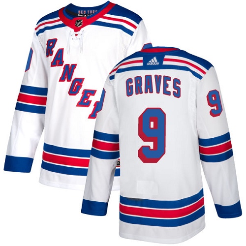 Adidas Rangers #9 Adam Graves White Away Authentic Stitched NHL Jersey Adidas Rangers #9 Adam Graves White Away Authentic Stitched NHL Jersey