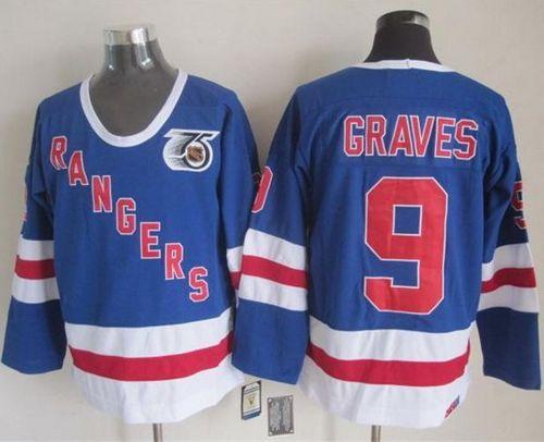 Rangers #9 Adam Graves Blue CCM 75TH Stitched NHL Jersey Rangers #9 Adam Graves Blue CCM 75TH Stitched NHL Jersey