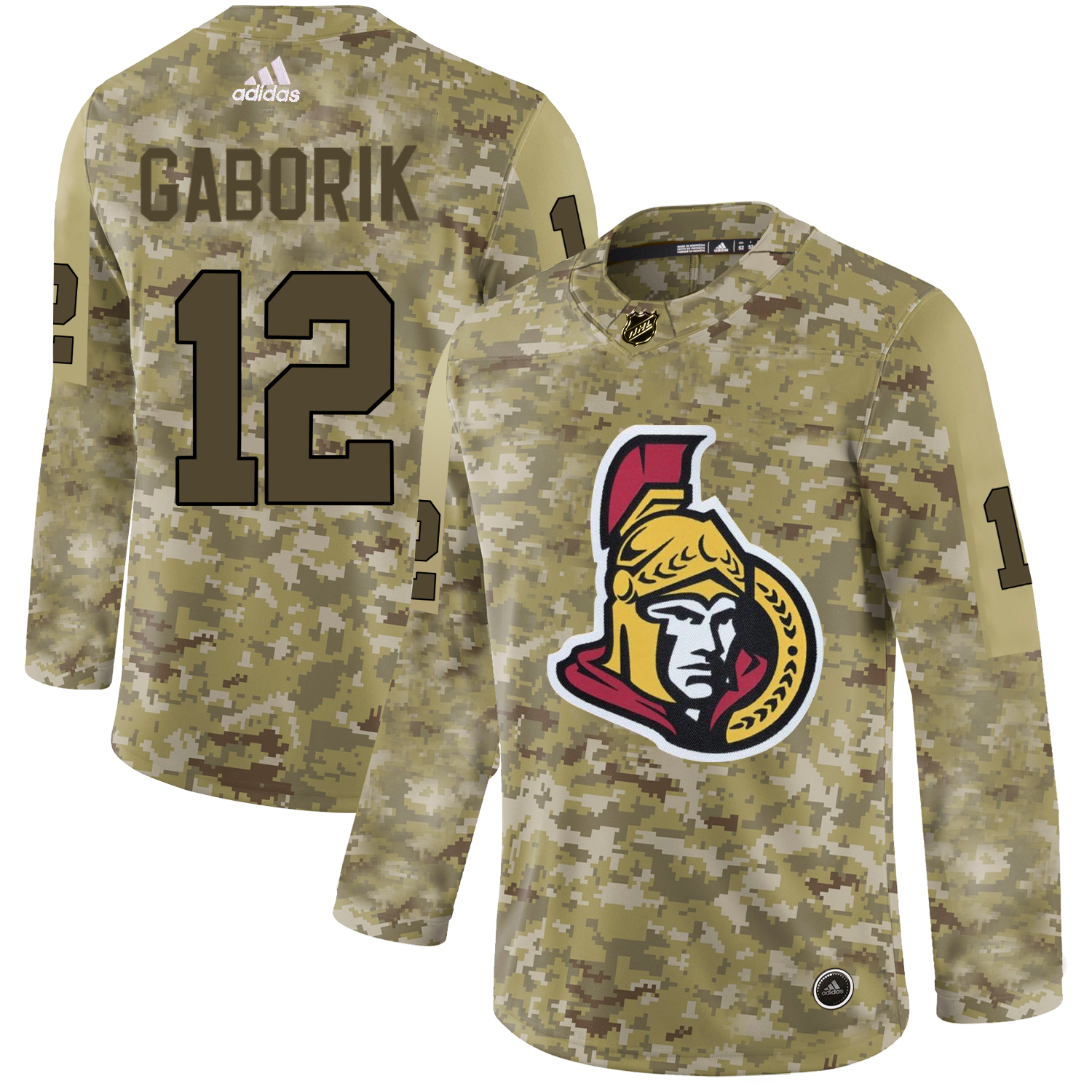 Adidas Senators #12 Marian Gaborik Camo Authentic Stitched NHL Jersey Adidas Senators #12 Marian Gaborik Camo Authentic Stitched NHL Jersey