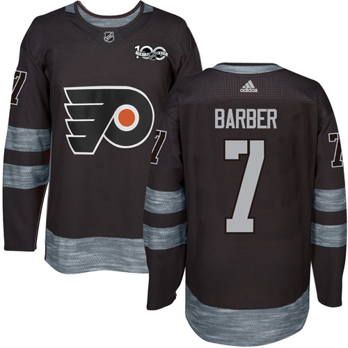 Adidas Flyers #7 Bill Barber Black 1917-2017 100th Anniversary Stitched NHL Jersey Adidas Flyers #7 Bill Barber Black 1917-2017 100th Anniversary Stitched NHL Jersey