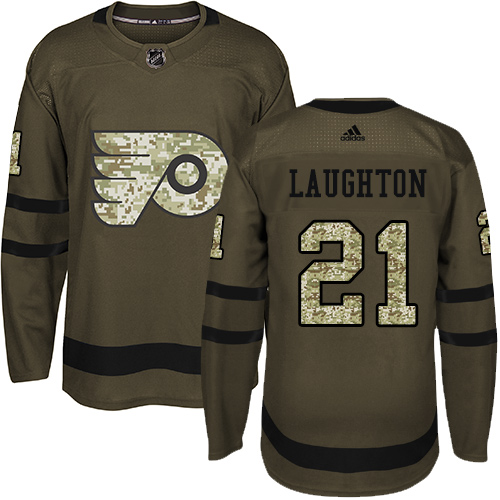 Adidas Flyers #21 Scott Laughton Green Salute to Service Stitched NHL Jersey Adidas Flyers #21 Scott Laughton Green Salute to Service Stitched NHL Jersey