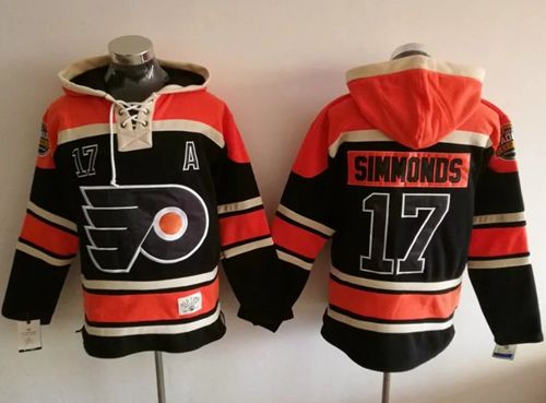 Flyers #17 Wayne Simmonds Black Sawyer Hooded Sweatshirt Stitched NHL Jersey Flyers #17 Wayne Simmonds Black Sawyer Hooded Sweatshirt Stitched NHL Jersey