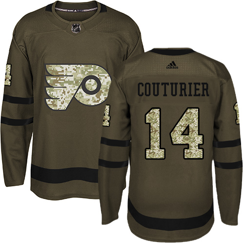 Adidas Flyers #14 Sean Couturier Green Salute to Service Stitched NHL Jersey Adidas Flyers #14 Sean Couturier Green Salute to Service Stitched NHL Jersey