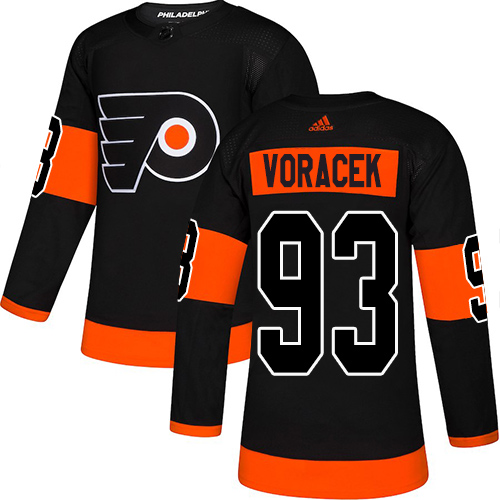 Adidas Flyers #93 Jakub Voracek Black Alternate Authentic Stitched NHL Jersey Adidas Flyers #93 Jakub Voracek Black Alternate Authentic Stitched NHL Jersey