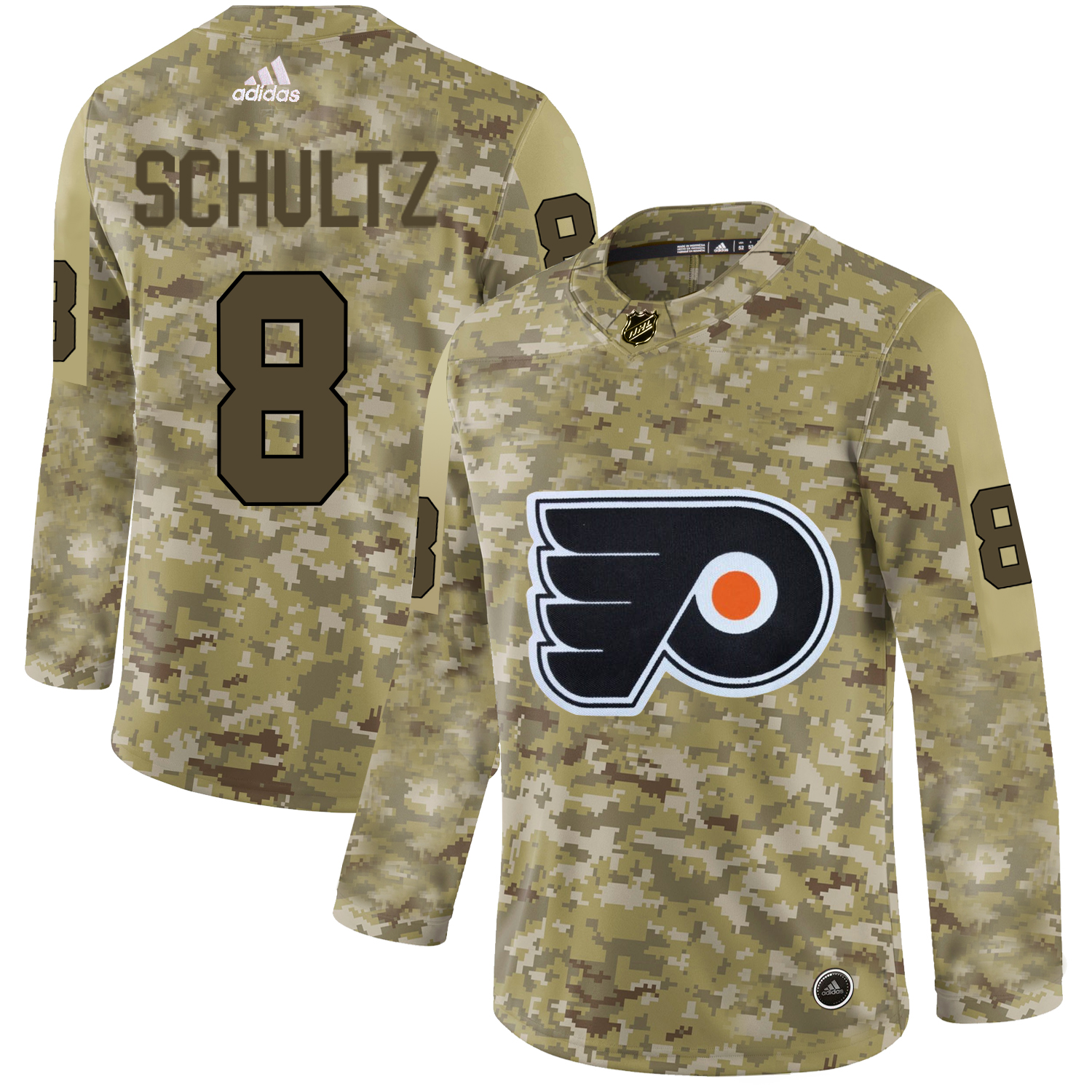 Adidas Flyers #8 Dave Schultz Camo Authentic Stitched NHL Jersey Adidas Flyers #8 Dave Schultz Camo Authentic Stitched NHL Jersey