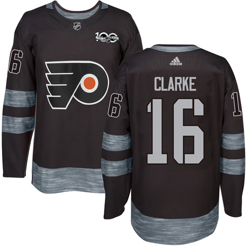 Adidas Flyers #16 Bobby Clarke Black 1917-2017 100th Anniversary Stitched NHL Jersey Adidas Flyers #16 Bobby Clarke Black 1917-2017 100th Anniversary Stitched NHL Jersey