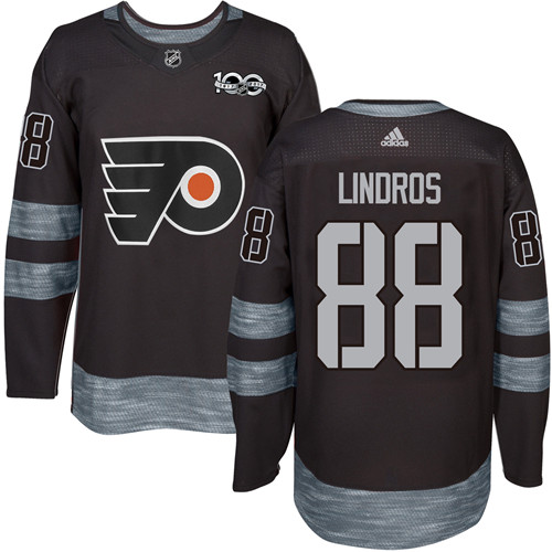 Adidas Flyers #88 Eric Lindros Black 1917-2017 100th Anniversary Stitched NHL Jersey Adidas Flyers #88 Eric Lindros Black 1917-2017 100th Anniversary Stitched NHL Jersey