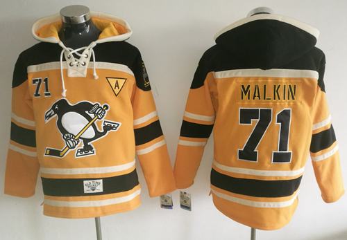 Penguins #71 Evgeni Malkin Gold Sawyer Hooded Sweatshirt Stitched NHL Jersey Penguins #71 Evgeni Malkin Gold Sawyer Hooded Sweatshirt Stitched NHL Jersey