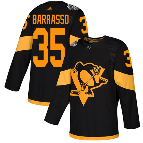 Adidas Penguins #35 Tom Barrasso Black Authentic 2019 Stadium Series Stitched NHL Jersey Adidas Penguins #35 Tom Barrasso Black Authentic 2019 Stadium Series Stitched NHL Jersey