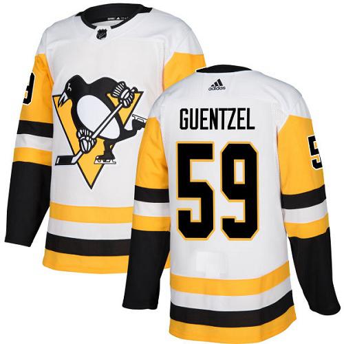 Adidas Penguins #59 Jake Guentzel White Road Authentic Stitched NHL Jersey Adidas Penguins #59 Jake Guentzel White Road Authentic Stitched NHL Jersey