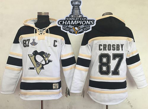 Penguins #87 Sidney Crosby White Sawyer Hooded Sweatshirt 2017 Stanley Cup Finals Champions Stitched NHL Jersey Penguins #87 Sidney Crosby White Sawyer Hooded Sweatshirt 2017 Stanley Cup Finals Champions Stitched NHL Jersey