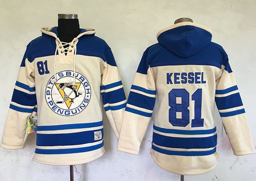 Penguins #81 Phil Kessel Cream Sawyer Hooded Sweatshirt Stitched NHL Jersey Penguins #81 Phil Kessel Cream Sawyer Hooded Sweatshirt Stitched NHL Jersey
