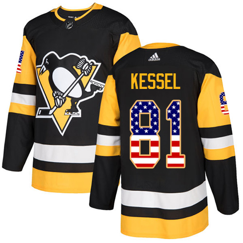 Adidas Penguins #81 Phil Kessel Black Home Authentic USA Flag Stitched NHL Jersey Adidas Penguins #81 Phil Kessel Black Home Authentic USA Flag Stitched NHL Jersey