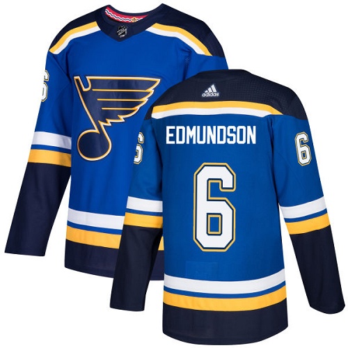 Adidas Blues #6 Joel Edmundson Blue Home Authentic Stitched NHL Jersey Adidas Blues #6 Joel Edmundson Blue Home Authentic Stitched NHL Jersey