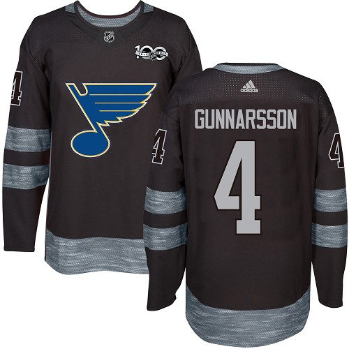 Adidas Blues #4 Carl Gunnarsson Black 1917-2017 100th Anniversary Stitched NHL Jersey Adidas Blues #4 Carl Gunnarsson Black 1917-2017 100th Anniversary Stitched NHL Jersey