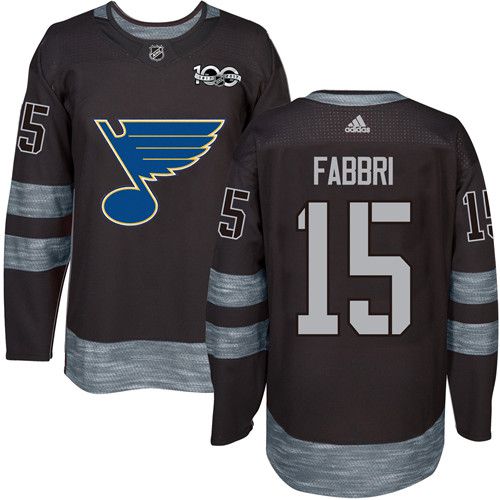 Adidas Blues #15 Robby Fabbri Black 1917-2017 100th Anniversary Stitched NHL Jersey Adidas Blues #15 Robby Fabbri Black 1917-2017 100th Anniversary Stitched NHL Jersey