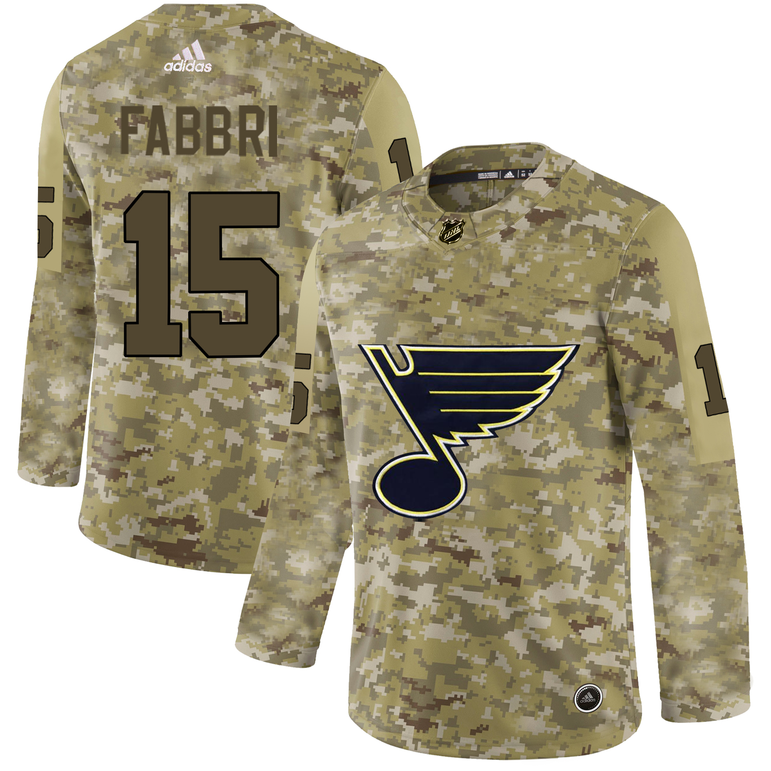 Adidas Blues #15 Robby Fabbri Camo Authentic Stitched NHL Jersey Adidas Blues #15 Robby Fabbri Camo Authentic Stitched NHL Jersey