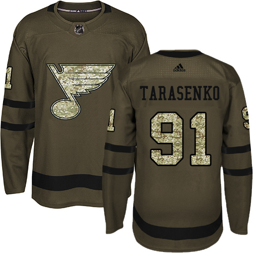 Adidas Blues #91 Vladimir Tarasenko Green Salute to Service Stitched NHL Jersey Adidas Blues #91 Vladimir Tarasenko Green Salute to Service Stitched NHL Jersey