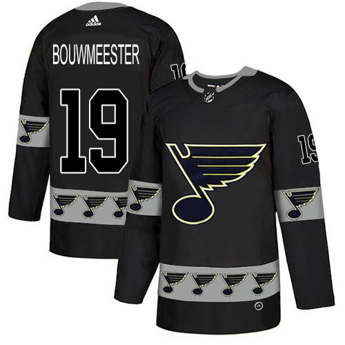 Adidas Blues #19 Jay Bouwmeester Black Authentic Team Logo Fashion Stitched NHL Jersey Adidas Blues #19 Jay Bouwmeester Black Authentic Team Logo Fashion Stitched NHL Jersey