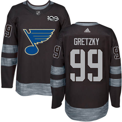 Adidas Blues #99 Wayne Gretzky Black 1917-2017 100th Anniversary Stitched NHL Jersey Adidas Blues #99 Wayne Gretzky Black 1917-2017 100th Anniversary Stitched NHL Jersey