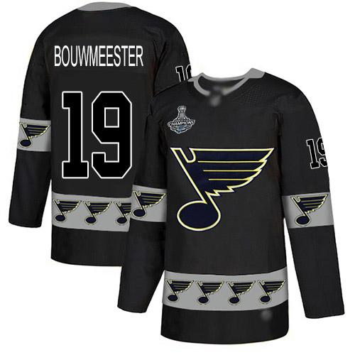 Adidas Blues #19 Jay Bouwmeester Black Authentic Team Logo Fashion Stanley Cup Champions Stitched NHL Jersey Adidas Blues #19 Jay Bouwmeester Black Authentic Team Logo Fashion Stanley Cup Champions Stitched NHL Jersey