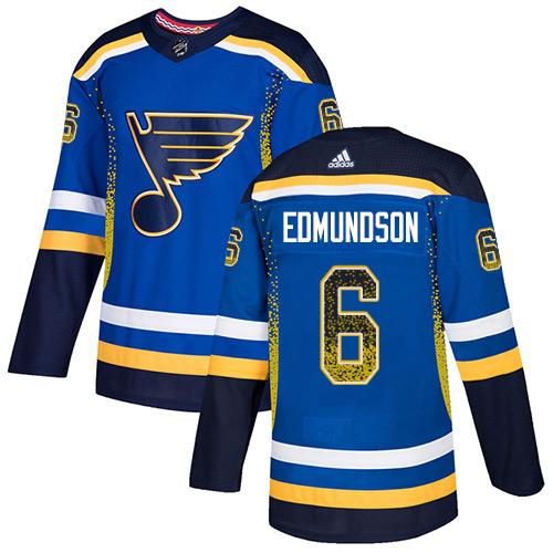 Adidas Blues #6 Joel Edmundson Blue Home Authentic Drift Fashion Stitched NHL Jersey Adidas Blues #6 Joel Edmundson Blue Home Authentic Drift Fashion Stitched NHL Jersey