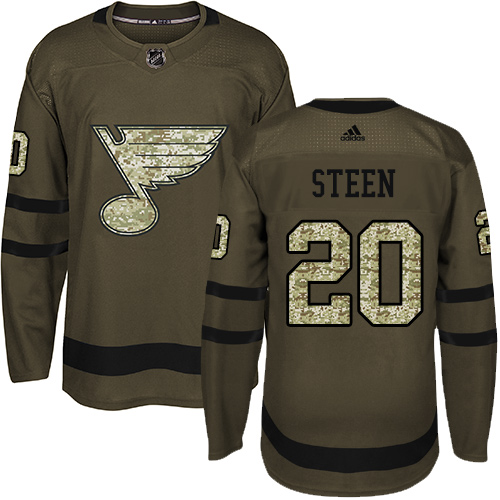 Adidas Blues #20 Alexander Steen Green Salute to Service Stitched NHL Jersey Adidas Blues #20 Alexander Steen Green Salute to Service Stitched NHL Jersey